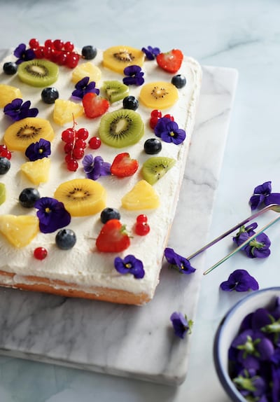Summer angel fruit cake. Courtesy Nicole Barua