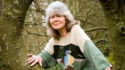 Jilly Cooper at her home in Britain.