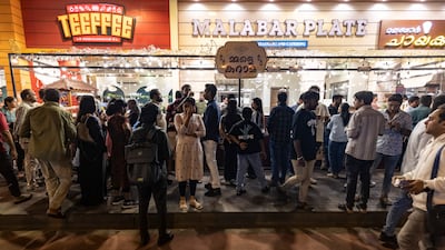 People gather in Karama during the final days of Ramadan