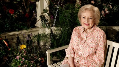 Actress Betty White poses for a portrait in Los Angeles on June 9, 2010. White turns 99 on Sunday, January 17. AP Photo
