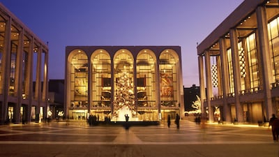 The Metropolitan Opera House at the Lincoln Centre for the Performing Arts in New York cancelled its entire 2020-2021 season, owing to the pandemic. Alamy