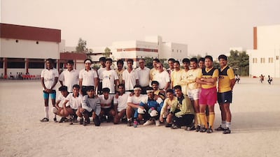The school's football team played Vasco SC of Goa, south-west India, in 1991