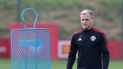 Donny van de Beek in training. Getty