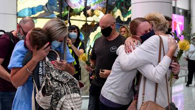 Tearful reunions at Sydney's international airport. Reuters