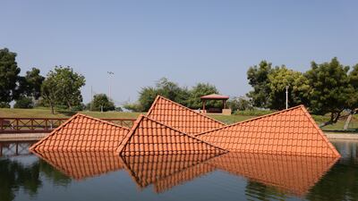 Floating Fragments by Seema Nusrat at the Public Art Abu Dhabi Biennial. Chris Whiteoak / The National