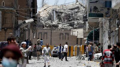 A view of a part of the presidential compound after it was hit by air strikes in Sanaa, Yemen May 7, 2018. Khaled Abdullah / Reuters