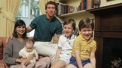 The Manning family back in 1981. Archie Manning, then the quarterback of the New Orleans Saints, sits with his wife Olivia, and children, from left to right, Eli, Cooper and Peyton.