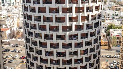 The Al Ibrahimi Building (Saeed Al Kalili) was built in the metabolist style, a fusion of nature and technology found in many Japanese cities. Courtesy: Department of Culture and Tourism - Abu Dhabi