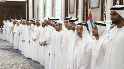 Guests attend an iftar reception at Al Bateen Palace. Hamad Al Kaabi / Crown Prince Court - Abu Dhabi