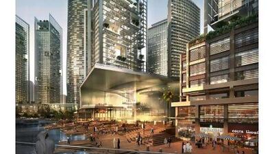 An artist's impression of the opera house and museum of contemporary art that will be built near the Burj Khalifa, according to plans announced two weeks ago. Courtesy Media Office of Sheikh Mohammed bin Rashid Al Maktoum Below, Brigitta Dagostin, the chair of the Dubai Concert Committee. Jaime Puebla / The National