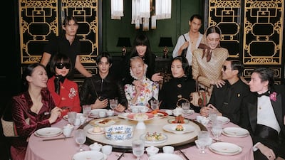 A multigenerational gathering at Gucci starring Chinese actress Ni Ni and Thai actress Davika Hoorne. Photo: Gucci