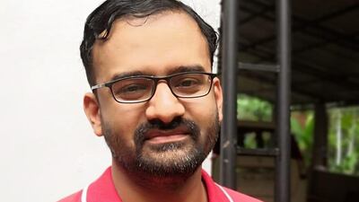 Afsal Khalid, who has been unemployed for a year, won Dh333,333 in Dubai's Mahzooz draw. Courtesy: Mr Khalid