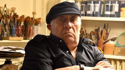 Lebanese artist Hussein Madi in his studio. Photo: Mark Hachem Gallery