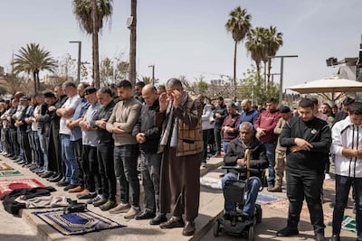 Muslim worshippers in Israeli-occupied East Jerusalem. AFP