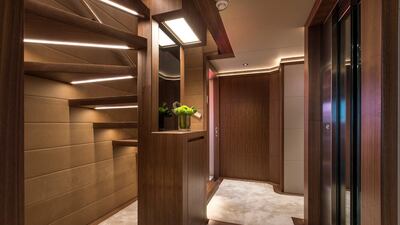 The lower deck lobby.