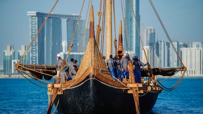 The Magan Boat during the sea trials off the coast of Abu Dhabi