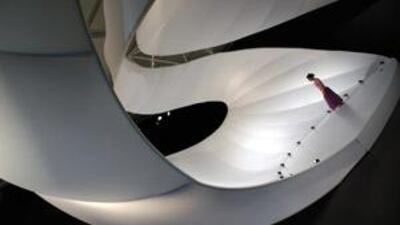 The workshop was held in a hall designed by the architect Zaha Hadid, who also was commissioned for the performing arts center on Abu Dhabi's Saadiyat Island.