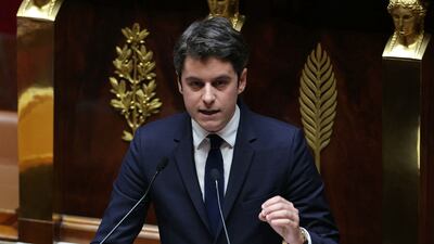 French Prime Minister Gabriel Attal said the success of Ukraine is 'also in the interest of the French people'. AFP