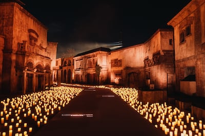 The film sets at Cinecitta Studios provided the backdrop to the film premiere. Photo: Brunello Cucinelli