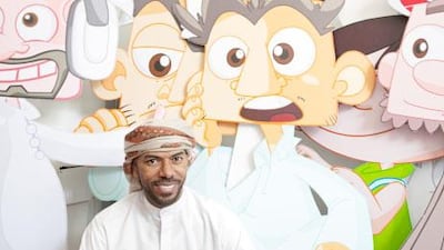 Haider Mohammed, creator of the cartoon series Shaabiat Al Cartoon in Dubai.