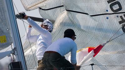 EFG Bank - Sailing Arabia The Tour 2013. .In-Port racing and prize giving. Abu Dhabi. UAE..Please credit: Lloyd Images