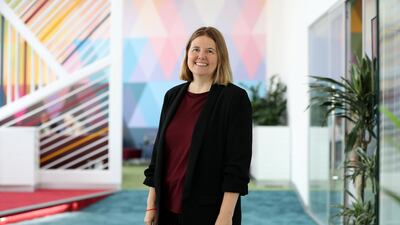 AJMAN , UNITED ARAB EMIRATES, September 25 , 2018 :- Helen Maffini , Teacher Trainer , Consultant , Director of MINDBE Worldwide during the break in the Early Childhood Development Conference held at the Teachers Training Institute in Ajman. ( Pawan Singh / The National ) For News. Story by Anam Rizvi
