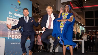 British Prime Minister Boris Johnson at the UK-Africa Investment Summit in London. Getty