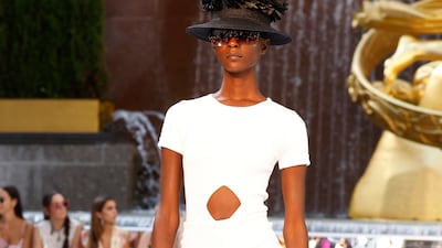 Y2K-inspired cut-outs at the Victor Glemaud show. AP