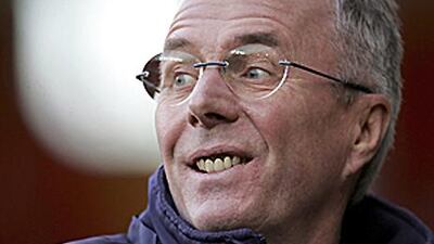 Former Manchester City manager Sven Goran Eriksson.