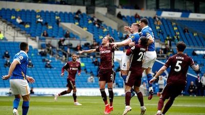 Adam Webster - 7: A confident display saw the defender drive the ball out of defence well to transition the ball into midfield. The defender also showed a good range of passing, linking with Danny Welbeck who often ran into channels. PA