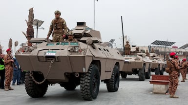 A Syrian army parade in Aleppo, where violence has again reared its ugly head. Reuters