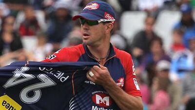 Kevin Pietersen in action for the Dehli Daredevils. He will now miss the 2013 IPL.