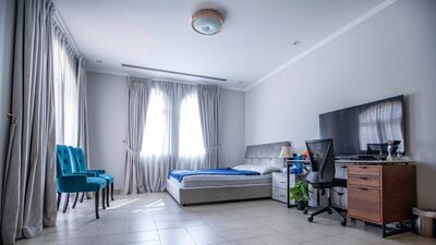 One of five bedrooms in the home