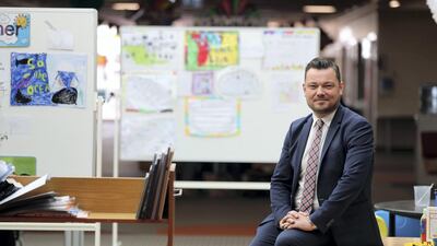 Joseph Kotarski, principal of West Yas Academy in Abu Dhabi. Chris Whiteoak / The National