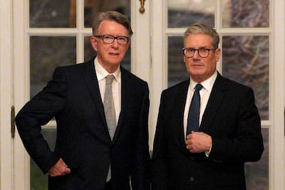Peter Mandelson, left, with Keir Starmer. PA