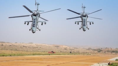 The introduction of India's domestically produced Prachand combat helicopter was described as a 'momentous occasion' by the country's defence minister. Photo: Indian Air Force