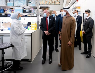 President Sheikh Mohamed visits the Zayed Centre at Great Ormond Street Hospital. Hamad Al Kaabi / Ministry of Presidential Affairs