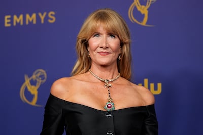 Laura Dern wears a necklace by Sabyasachi. AP