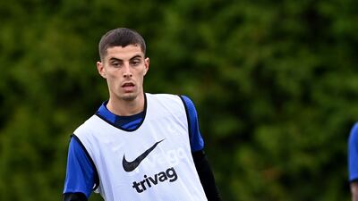 Kai Havertz during Chelsea's training session. Getty