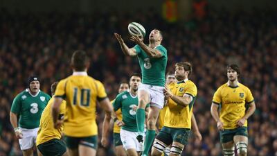 Rob Kearney of Ireland in action during the international friendly match between Ireland and Australia at Aviva Stadium on November 22, 2014 in Dublin, Ireland. (Photo by Ian Walton/Getty Images)