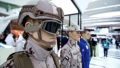 The latest lightweight and rugged uniforms were featured in the show. Victor Besa / The National