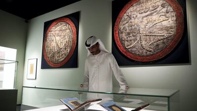 More than 182 artefacts from 15 institutions are on display at the Hajj: Memories of a Journey exhibition at Sheikh Zayed Mosque. Chris Whiteoak / The National