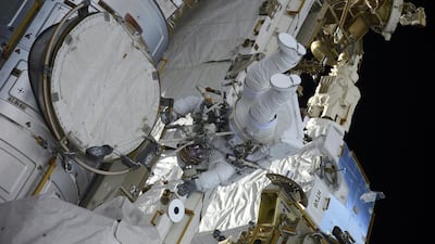 European Space Agency astronaut Thomas Pesquet makes his first spacewalk at the International Space Station on Friday. EPA