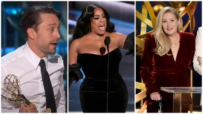 This year's Emmy Awards was filled with touching and funny moments. Photo: Emmys; AFP; EPA