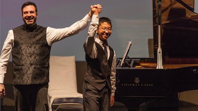 Pollen co-Founder Dr Ioannis Potamousis with Kazuki Minami. Courtesy Pollen