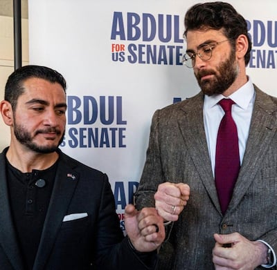 Hasan Piker with Dr Abdul El-Sayed. Photo: X