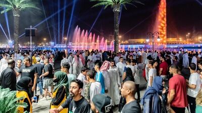 Riyadh's traffic police estimated that 600,000 people showed up on opening night for the boulevard. Twitter / @Turki_alalshikh