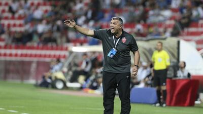 Comsin Olaroiu's Al Ahli are two points back of Uzbekistan club Nasaf Qarshi for the second Asian Champions League last 16 place out of Group D with one match to play. Sarah Dea / The National