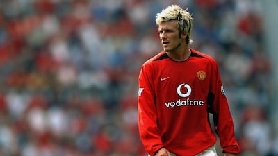 David Beckham during Manchester United days. The England midfielder set trends with his fashion and his hairstyles, as well as his outstanding anbility. Getty
