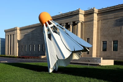 Claes Oldenburg and Coosje van Bruggen's 'Shuttlecocks' sculpture outside the Nelson-Atkins Museum Of Art in Kansas City, Missouri. Getty Images